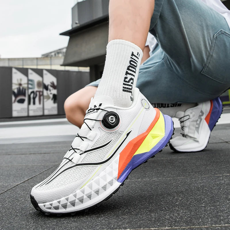2025 New Soft Soled Outdoor Casual Sports Shoes With Rotating Buckle Carbon Plate And Popcorn Outsole, Men'S Running Shoes 35-44