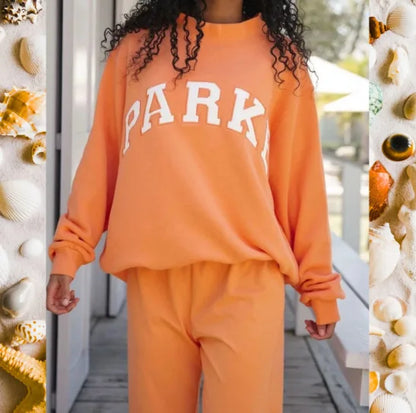 2026Grey Printed Sweatshirt women Soft Fleece long sleeve sweatshirt female autumn winter high neck loose women's hoodie clothes
